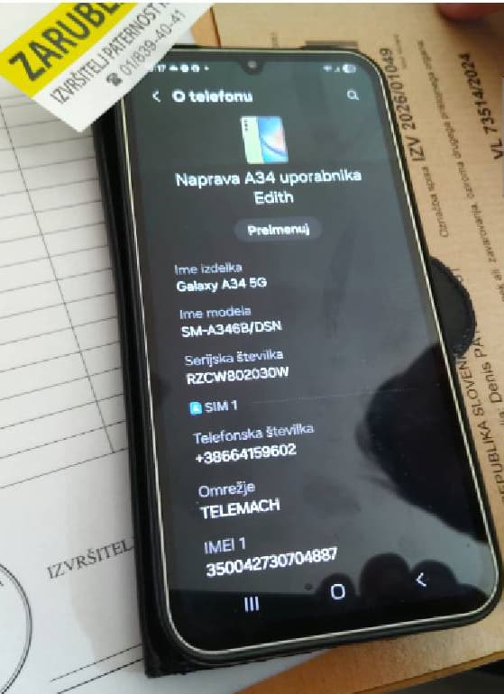 MOBILNI TELEFON SAMSUNG GALAXY A34, Velenje